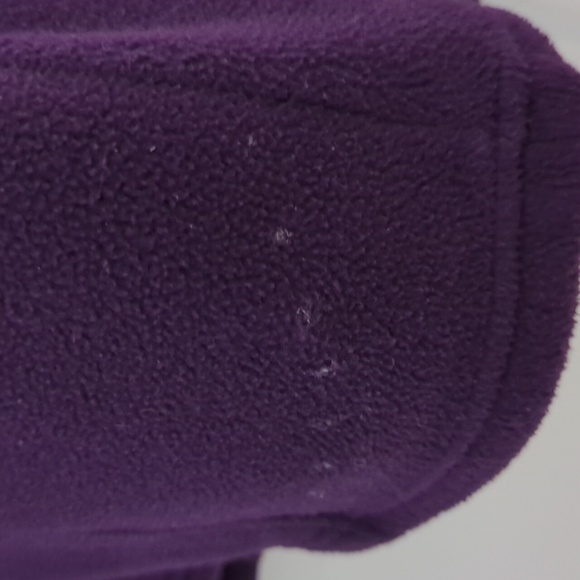LL Bean Sz L Reg Purple Fleece Zip Up - Picture 6 of 6